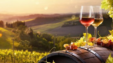 pahare de vin in podgorie